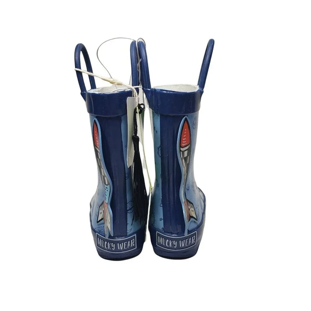 NWT‎ Mucky Wear 3D Rocket Loop Rain boots Size 5T